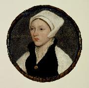 HOLBEIN, Hans the Younger Portrait of a Young Woman with a White Coif oil painting